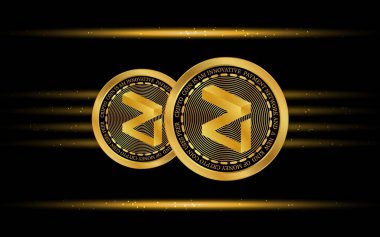 zilliqa-zil virtual currency images. 3d illustrations.