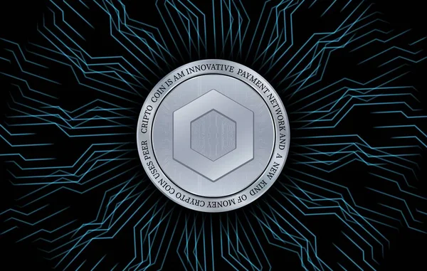 Chainlink Link Virtual Currency Image Illustrations — Stock Photo, Image
