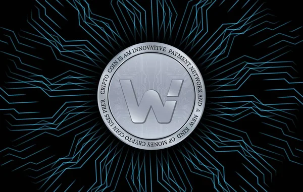 Woo Network Woo Virtual Currency Logo Illustrations — Zdjęcie stockowe