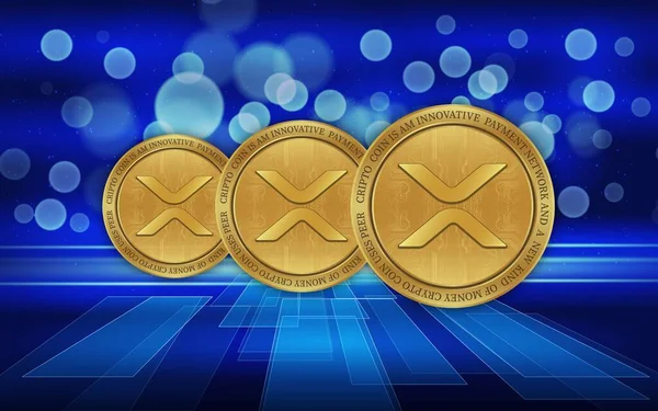 Ripple Xrp Virtual Currency Logo Illustrations — Stock Photo, Image