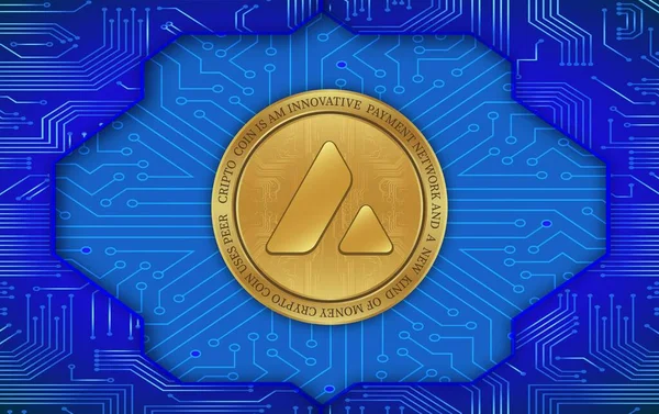 Avalanche Avax Virtual Currency Image Digital Background Illustrations — Stock Fotó