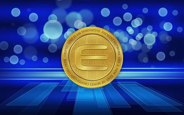 Digital Bakgrundsbild Enjin Enj Virtuell Valuta Illustration — Stockfoto