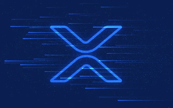 Rippel Xrp Logotypen För Virtuell Valuta Illustrationer — Stockfoto
