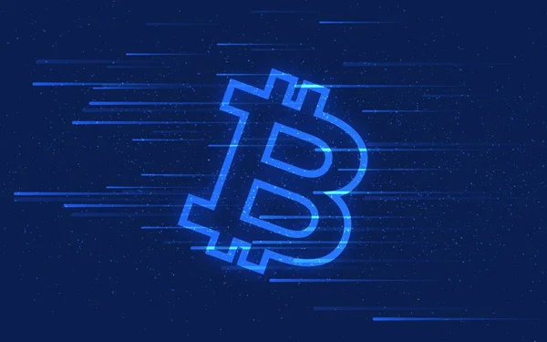 Imágenes Del Logotipo Bitcoin Btc Sobre Fondo Digital Ilustraciones — Foto de Stock