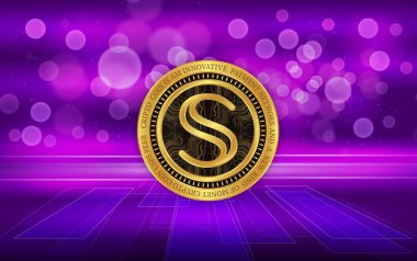 Dijital arkaplandaki gizli sanal para biriminin görüntüleri. 3d illüstrasyon.