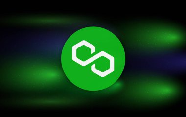 Çokgen-matik sanal para birimi resimleri. 3d illüstrasyon