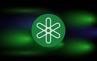 Sanal paralar ve logoları. Göçük sanal para birimi logosu. 3d illüstrasyon.