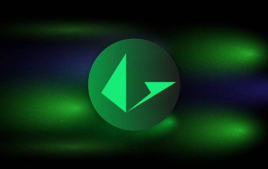  Loopring-lrc sanal para birimi resimleri. 3d illüstrasyon.