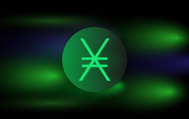 Dijital arka planda nano-xno sanal para birimi görüntüleri. 3d illüstrasyon.