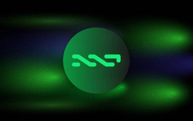 digital background image of nxt virtual currency. 3d illustration.