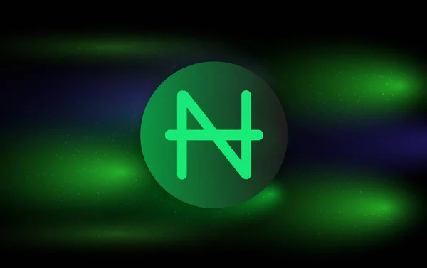 デジタル背景にナノXno仮想通貨の画像 3Dイラスト — ストック写真