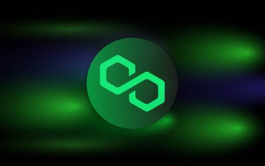 Dijital arkaplanda çokgen-matik kripto para birimi resimleri. 3d illüstrasyon.