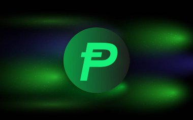 Dijital arka planda Potcoin-pot kripto para birimi resimleri. 3d illüstrasyon.