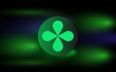 Dijital arkaplanda Syntropy-noia kripto para birimi resimleri. 3d illüstrasyon.