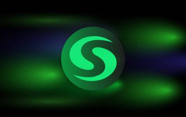 Sayısal arkaplandaki syscoin-sys şifreli para birimi resimleri. 3d illüstrasyon.