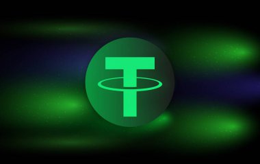 Sanal para birimi logosunu bağla. 3d illüstrasyon.