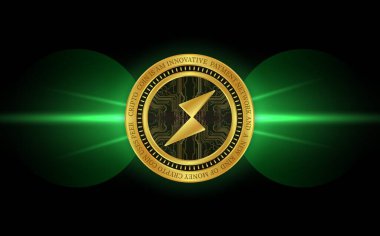 Thorchain rün sanal para birimi çizimi. 3d illüstrasyon