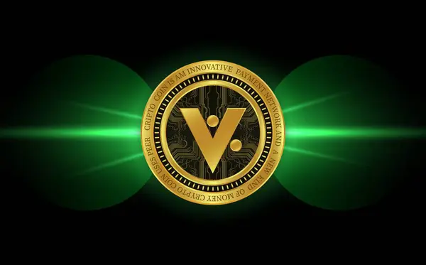 Vericoin Vrc Εικονική Εικόνα Νομίσματος Εικονογράφηση — Φωτογραφία Αρχείου