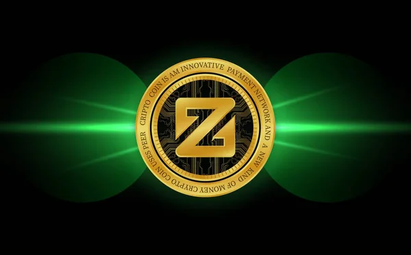 Zcoin Xzc Bilder Virtueller Währung Auf Digitalem Hintergrund Abbildungen — Stockfoto