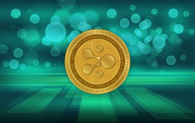 Dijital arka planda bir elf sanal para birimi görüntüsü. 3d illüstrasyon.