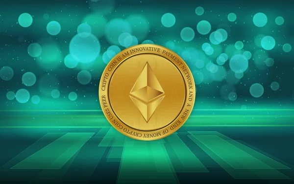 stock image ethereum-eth virtual currency images. 3d illustrations.