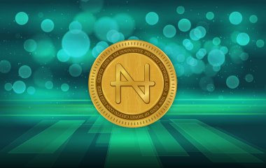 navcoin-nav virtual currency images. 3d illustration