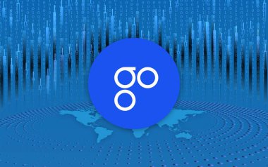 Omisego sanal para birimi görüntüleri. 3d illüstrasyon.