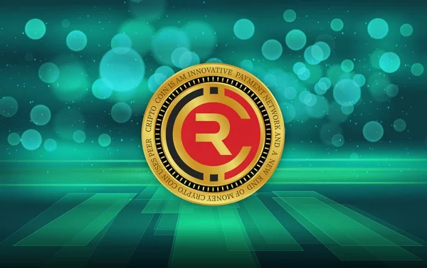 Rubycoin Rby Cryptogeld Beelden Digitale Achtergrond Illustratie — Stockfoto