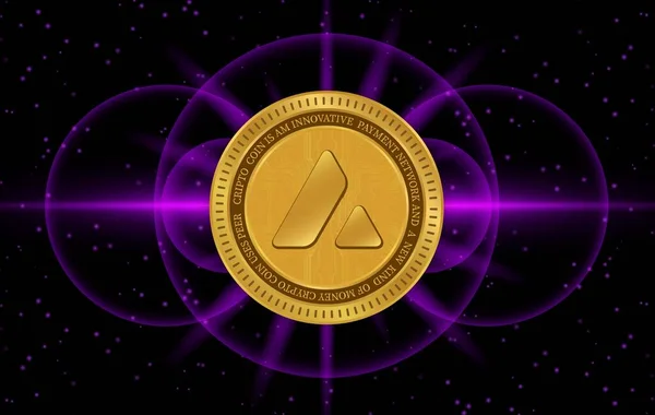 Avalanche Avax Virtual Currency Image Digital Background Illustrations — Φωτογραφία Αρχείου