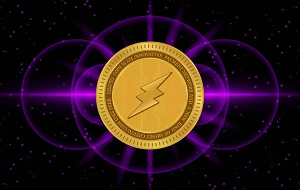 Электронный Логотип Виртуальной Валюты Чертежи — стоковое фото