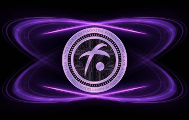 Füzyon-fsn sanal para birimi görüntüleri. 3d illüstrasyon.