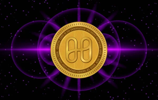 Логотип Віртуальної Валюти Гармонії Ілюстрації — стокове фото