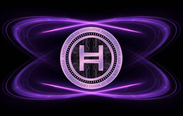 Hedera Hashgraph Hbar Virtuele Valuta Beelden Illustratie — Stockfoto