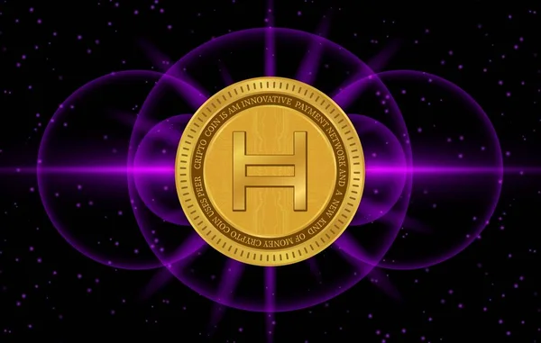 Hedera Hashgraph Hbar Virtuális Valuta Képek Illusztráció — Stock Fotó