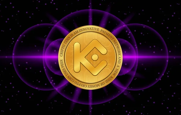 Images Kucoin Kcs Virtual Currency Digital Background Illustrations — Stock Photo, Image