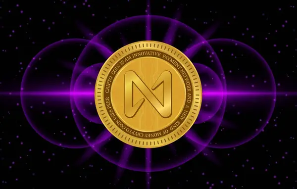 Protocol Coin Logo Digital Background Illustration Image — 스톡 사진