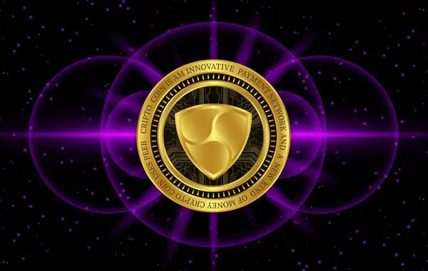 Nem Xem Virtual Currency Logo Illustrations — 스톡 사진