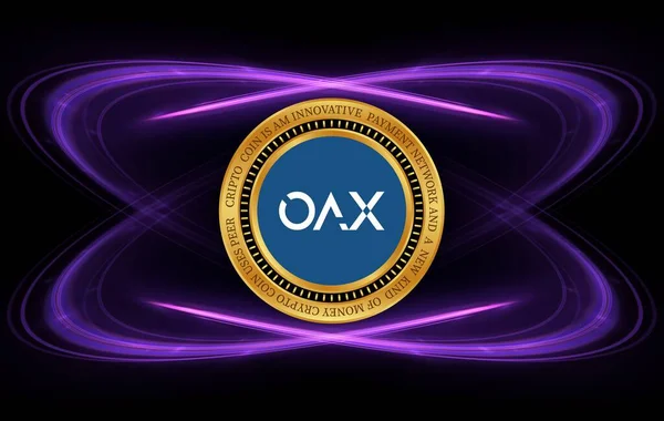 Oax Virtuální Měna Digitální Mince Ilustrace — Stock fotografie
