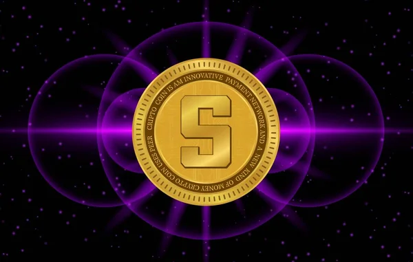 Sandbox Nisip Logo Monedei Virtuale Fundal Abstract Ilustrații — Fotografie, imagine de stoc