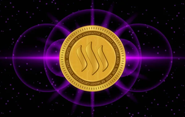Steem Virtual Currency Images Digital Background Illustrations — Stock Photo, Image
