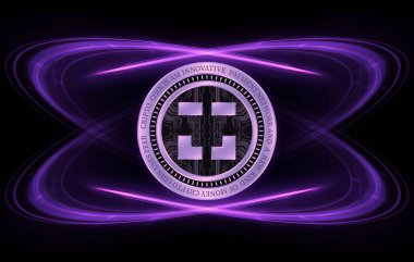 Xdai-kazık sanal para birimi görüşleri. 3d illüstrasyon.