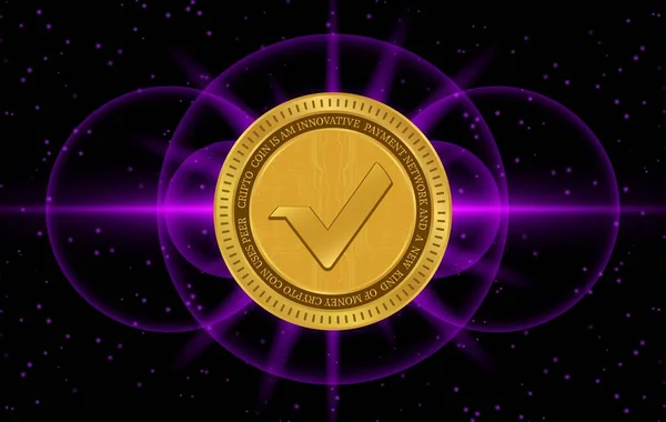 Vertcoin Vtc仮想通貨ロゴ 3Dイラスト — ストック写真