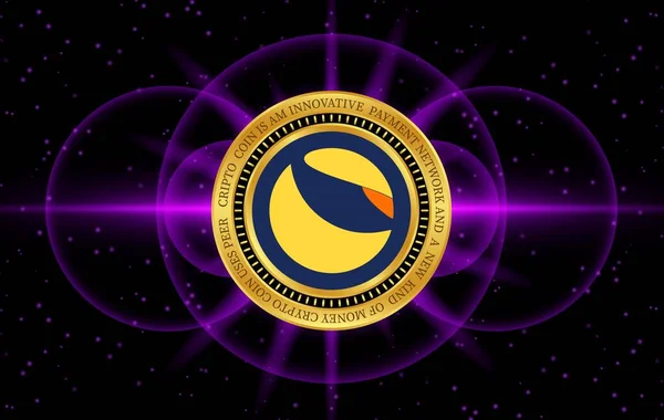 Stock image digital background image of the terra luna virtual currency. 3d illustration.