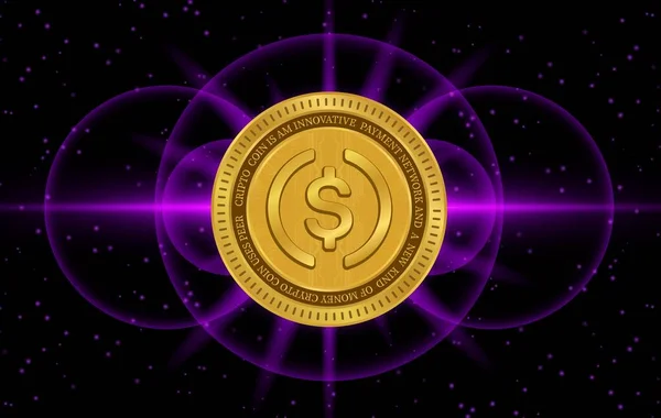 Usdc Virtual Currency Images Digital Background — 스톡 사진