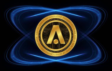 aion sanal para birimi görünümleri. 3d illüstrasyon