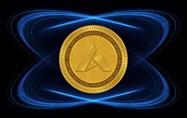 ardor-ardr virtual currency views. 3d illustration.