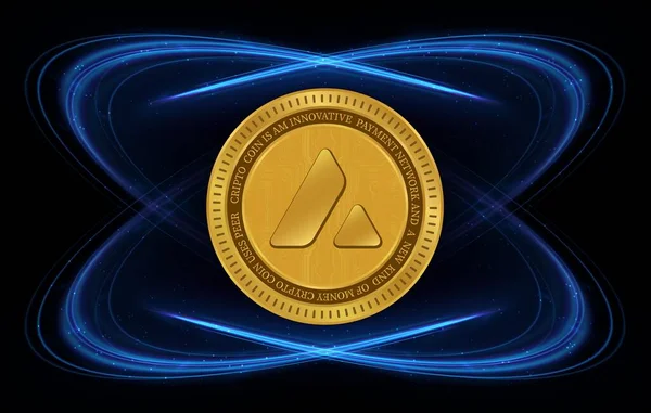 Avalanche Avax Virtual Currency Image Digital Background Illustrations —  Fotos de Stock