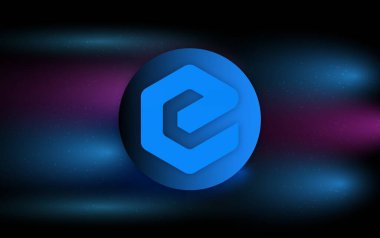 ecash-xec sanal para biriminin görüntüleri. 3d illüstrasyon