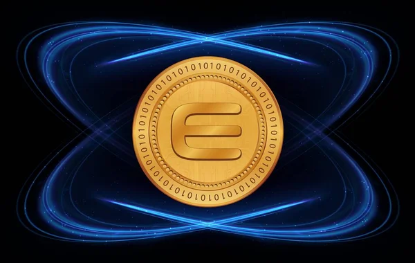 Ψηφιακή Εικόνα Φόντου Του Enjin Enj Εικονικό Νόμισμα Εικονογράφηση — Φωτογραφία Αρχείου