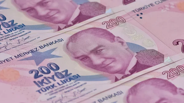Изображения Банкнот Разных Стран Фото Турецкой Лиры — стоковое фото